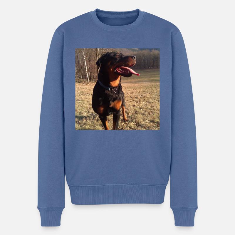 Rottweiler - Männer Premium Bio Pullover - Taubenblau