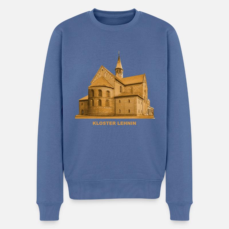 Lehnin Kloster - Männer Premium Bio Pullover - Taubenblau