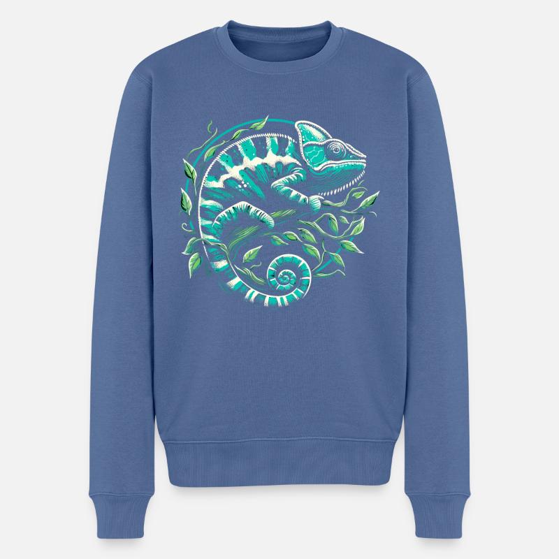 Caméléon - Pull Premium bio Homme - bleu pigeon