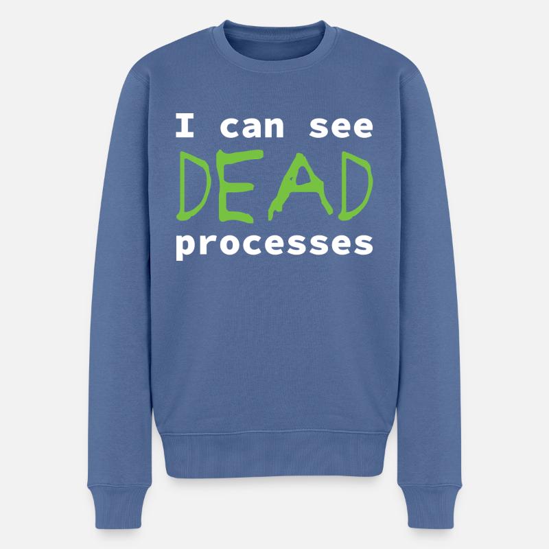 I can see dead processes - BPMN - Männer Premium Bio Pullover - Taubenblau
