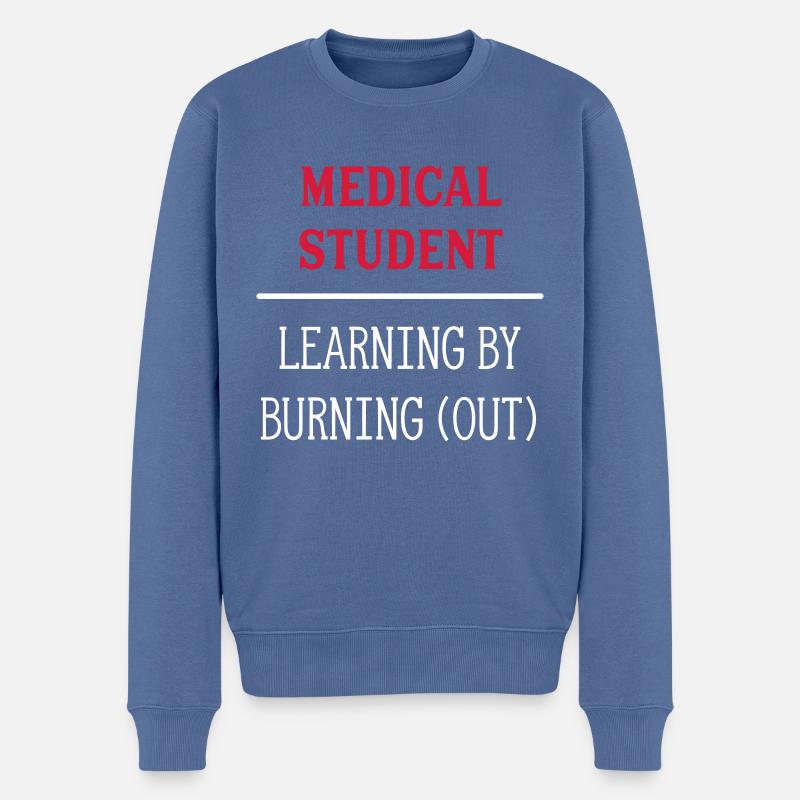 medstudentw - Männer Premium Bio Pullover - Taubenblau