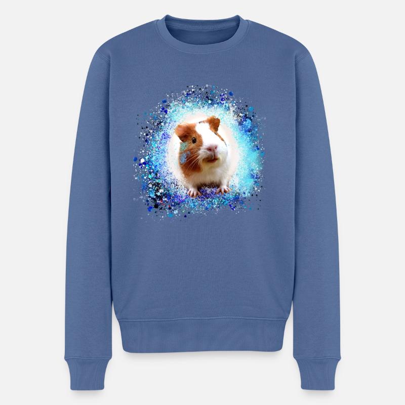 meerschweinchen, graffiti,malerei,grün,blau - Männer Premium Bio Pullover - Taubenblau