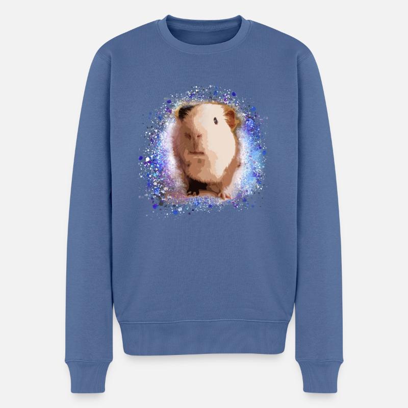 meerschweinchen, graffiti,malerei,grün,blau - Männer Premium Bio Pullover - Taubenblau