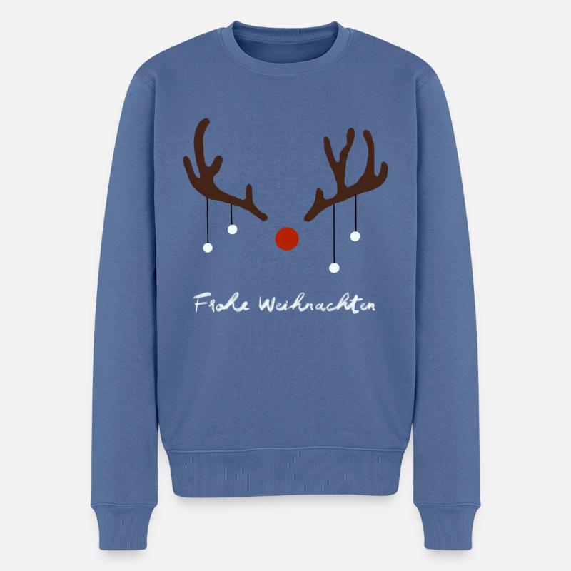 Ho ho ho! - Männer Premium Bio Pullover - Taubenblau