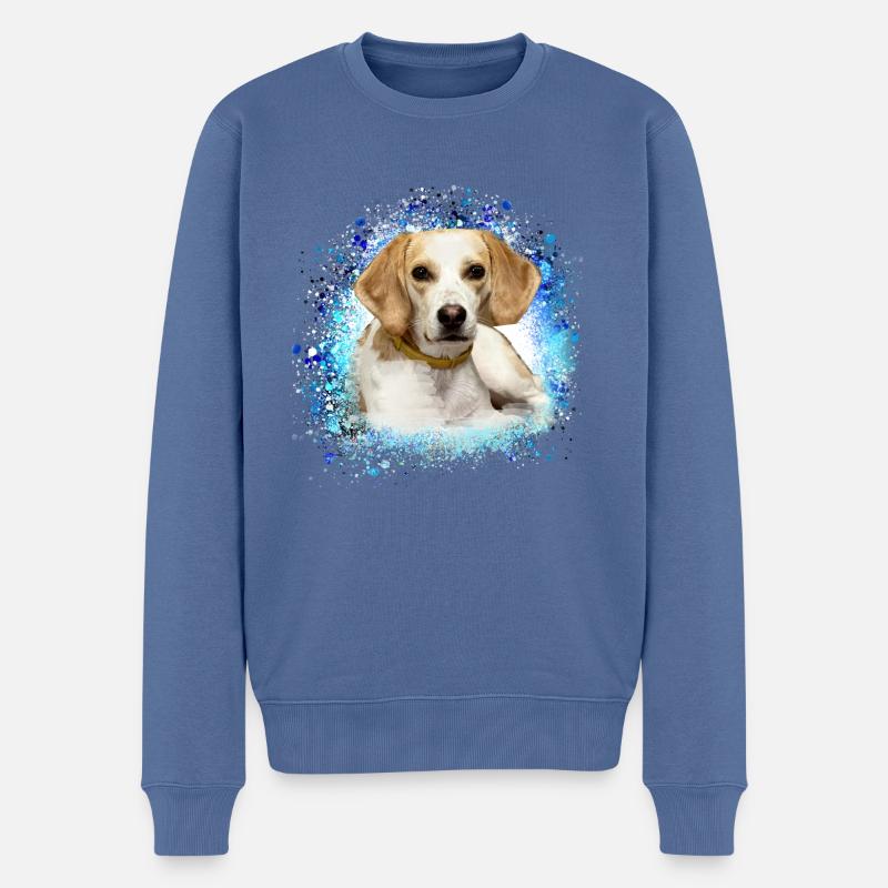 harrier,hund,beagle,graffiti,malerei - Männer Premium Bio Pullover - Taubenblau