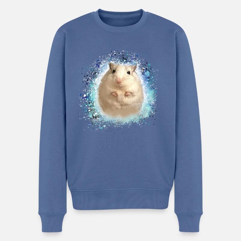 Springmaus,maus,graffiti,malerei,spitzmaus - Männer Premium Bio Pullover - Taubenblau