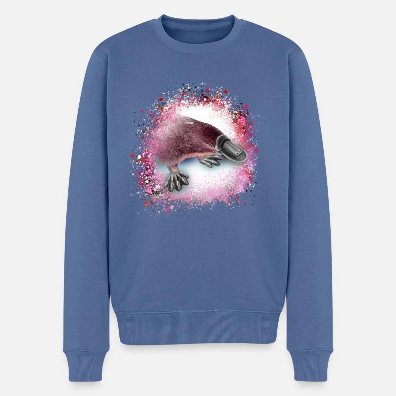 Platypus,schnabeltier,graffiti,malerei - Männer Premium Bio Pullover - Taubenblau