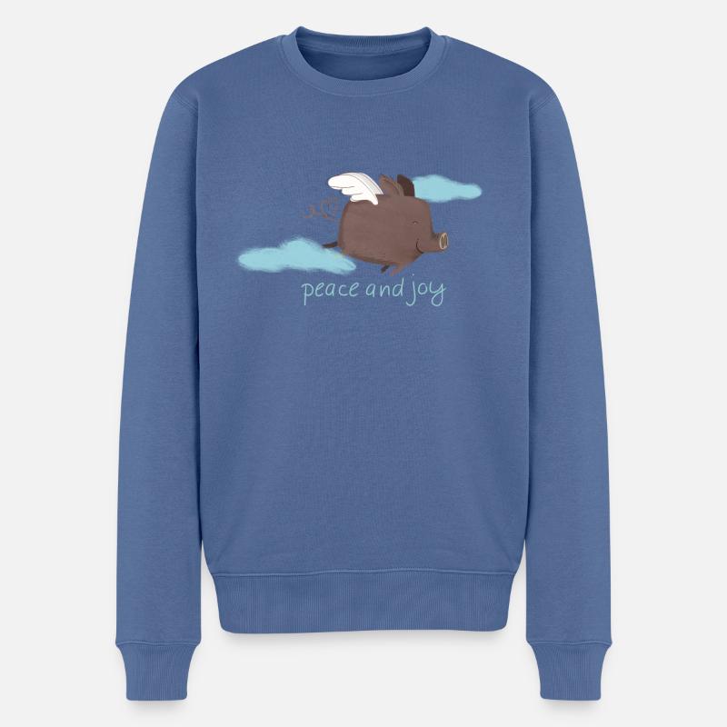 Ottilie pour la paix - Pull Premium bio Homme - bleu pigeon