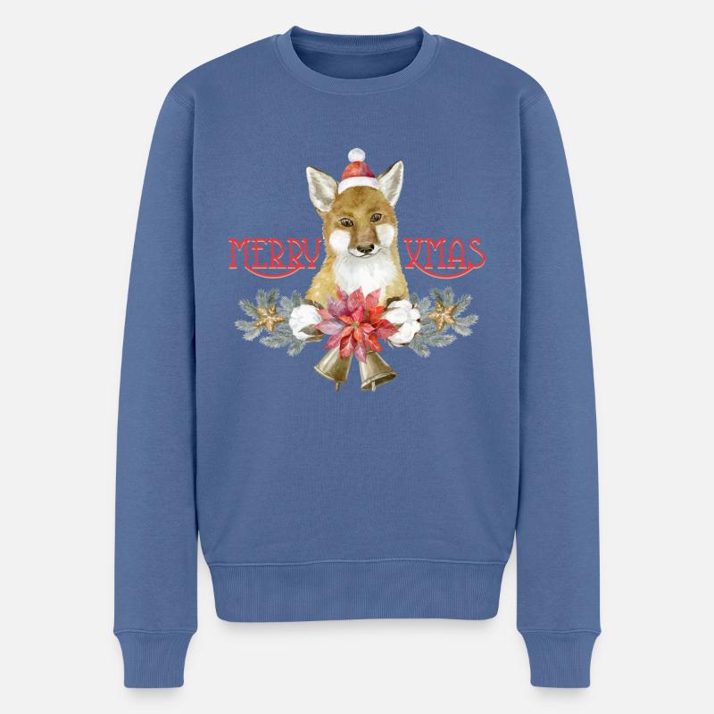 Joyeux noël - Pull Premium bio Homme - bleu pigeon