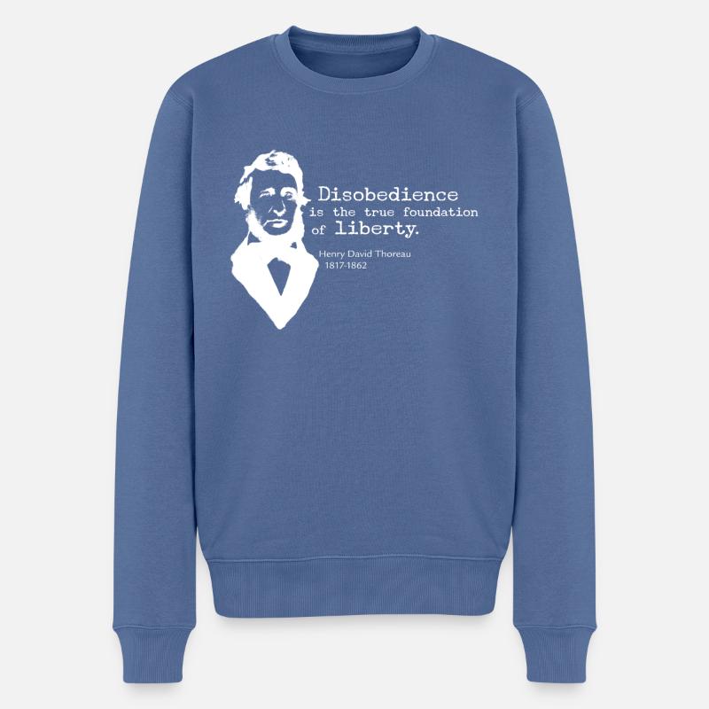 Désobéissance - Pull Premium bio Homme - bleu pigeon