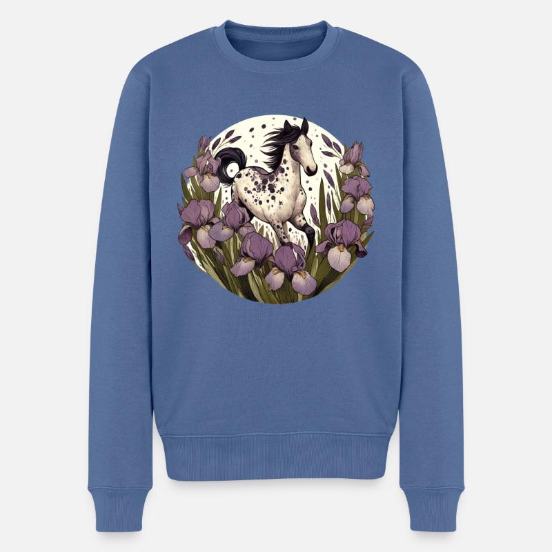 Appaloosa - Männer Premium Bio Pullover - Taubenblau