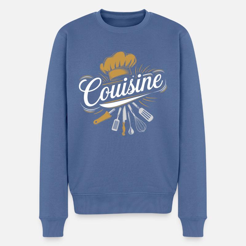Couisine - Pull Premium bio Homme - bleu pigeon