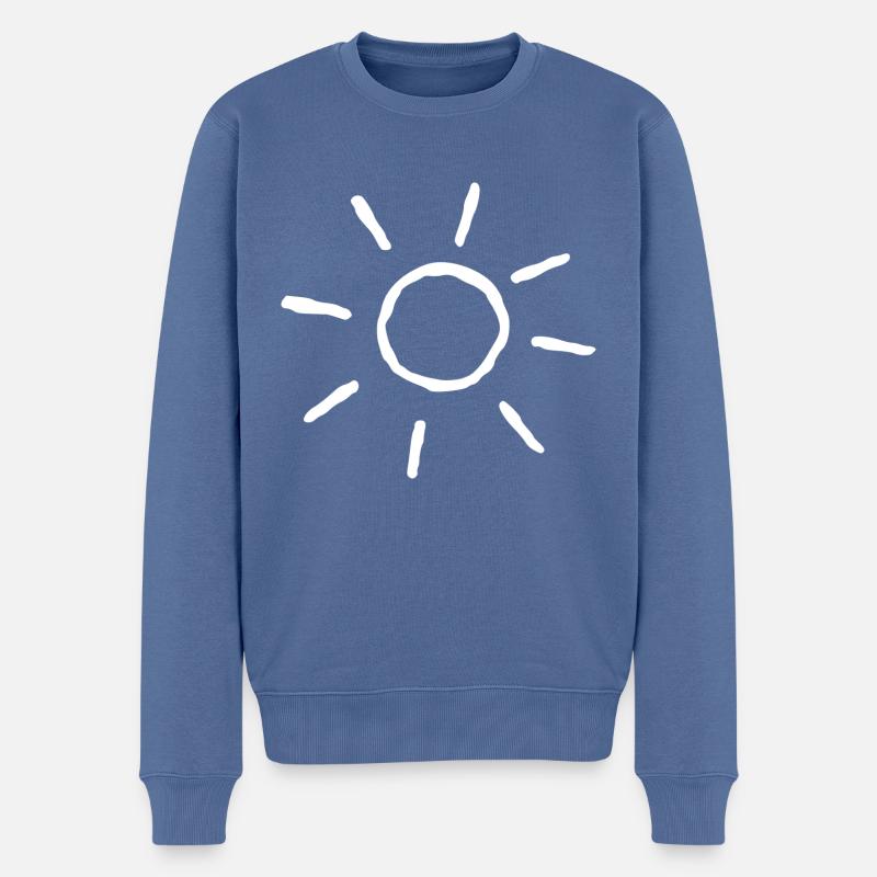 Soleil - Pull Premium bio Homme - bleu pigeon