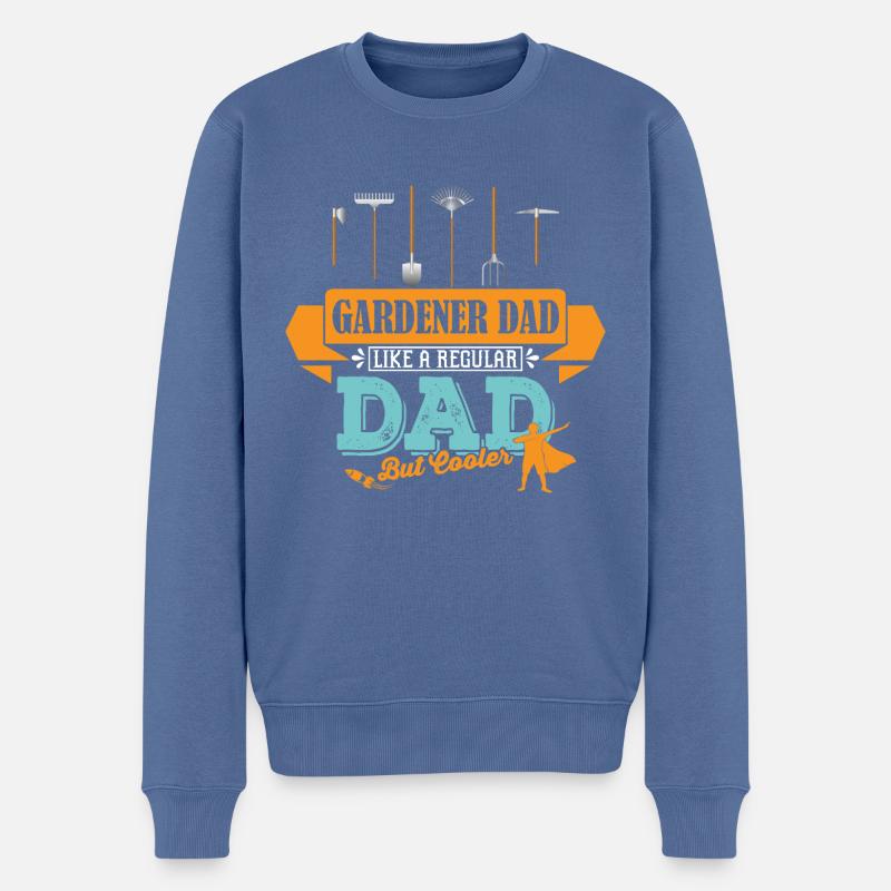 Gärtner Vater Papa cooler - Männer Premium Bio Pullover - Taubenblau