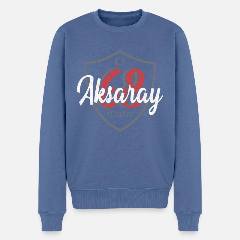 Aksayray - Männer Premium Bio Pullover - Taubenblau