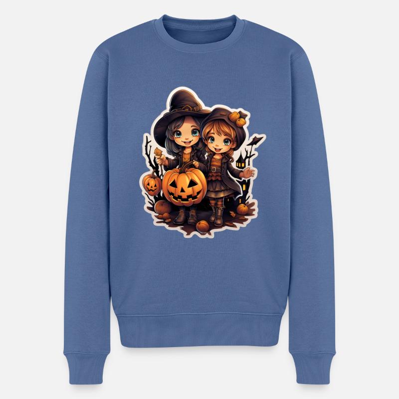 Enfants d’Halloween - Pull Premium bio Homme - bleu pigeon