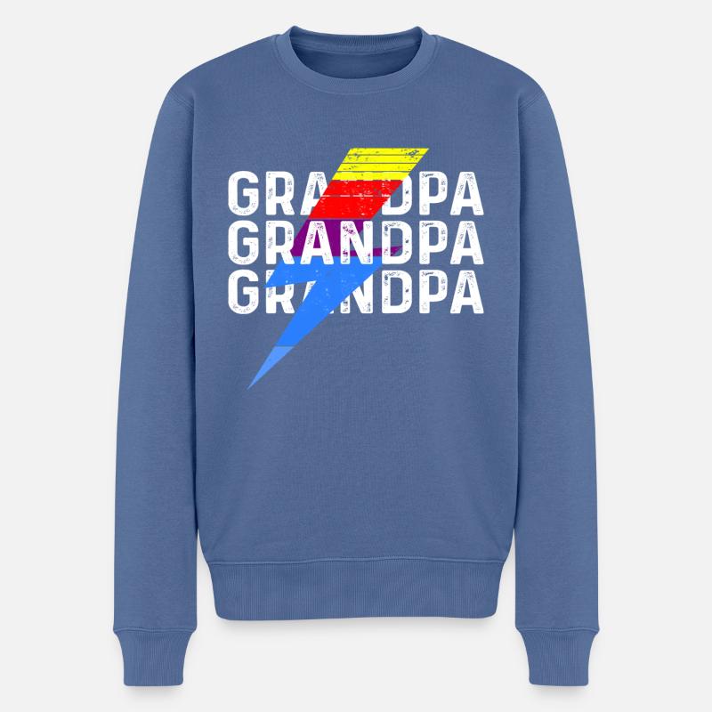 Papy Grand-père Papy - Pull Premium bio Homme - bleu pigeon