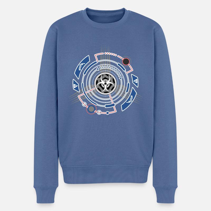 Tech Design Zukunft Technikfreaks - Männer Premium Bio Pullover - Taubenblau