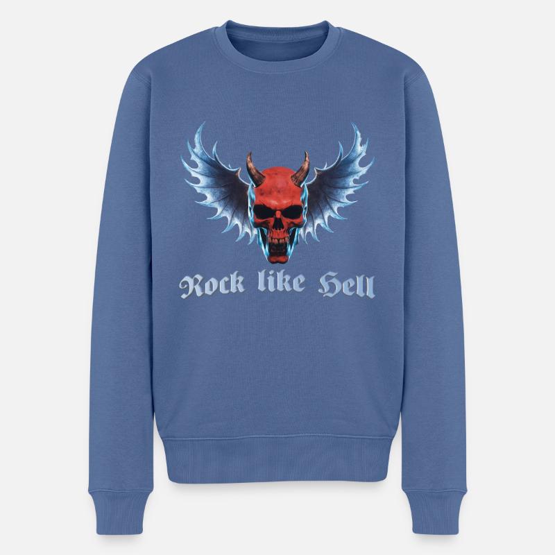 Wing Devil 2024 02 - Pull Premium bio Homme - bleu pigeon