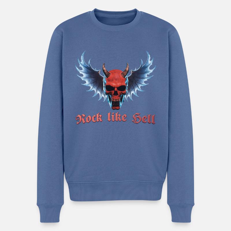 Wing Devil 2024 03 - Pull Premium bio Homme - bleu pigeon