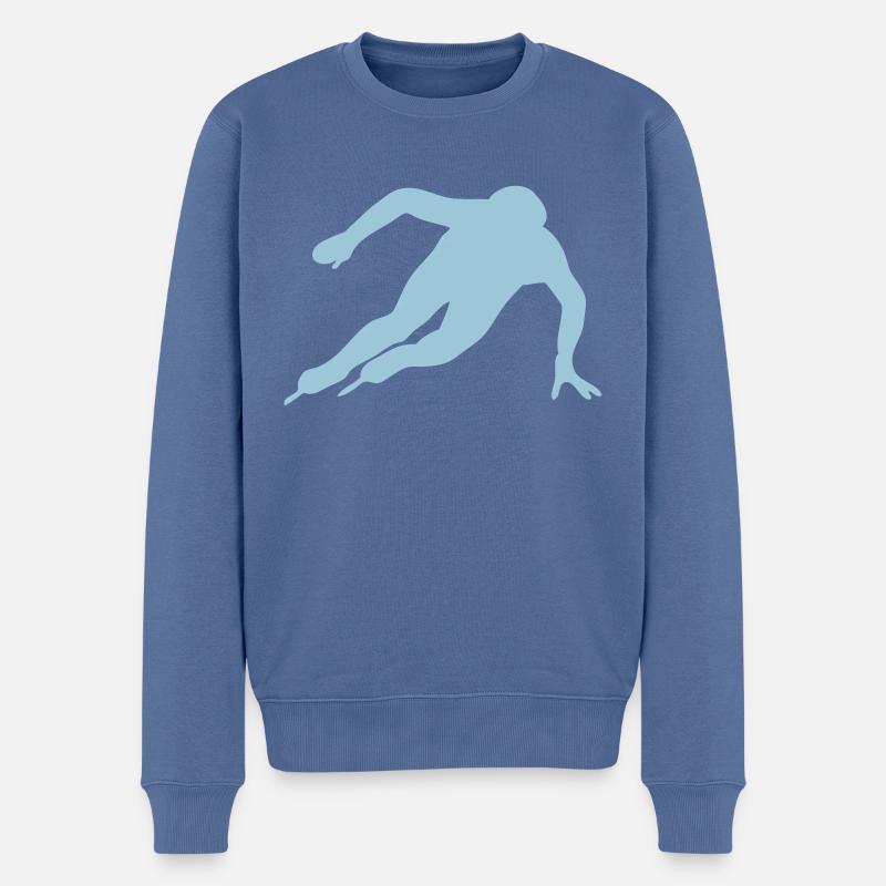 short track - Pull Premium bio Homme - bleu pigeon