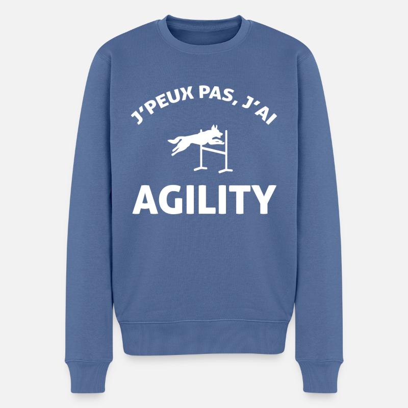 J PEUX PAS J AI AGILITY - Pull Premium bio Homme - bleu pigeon
