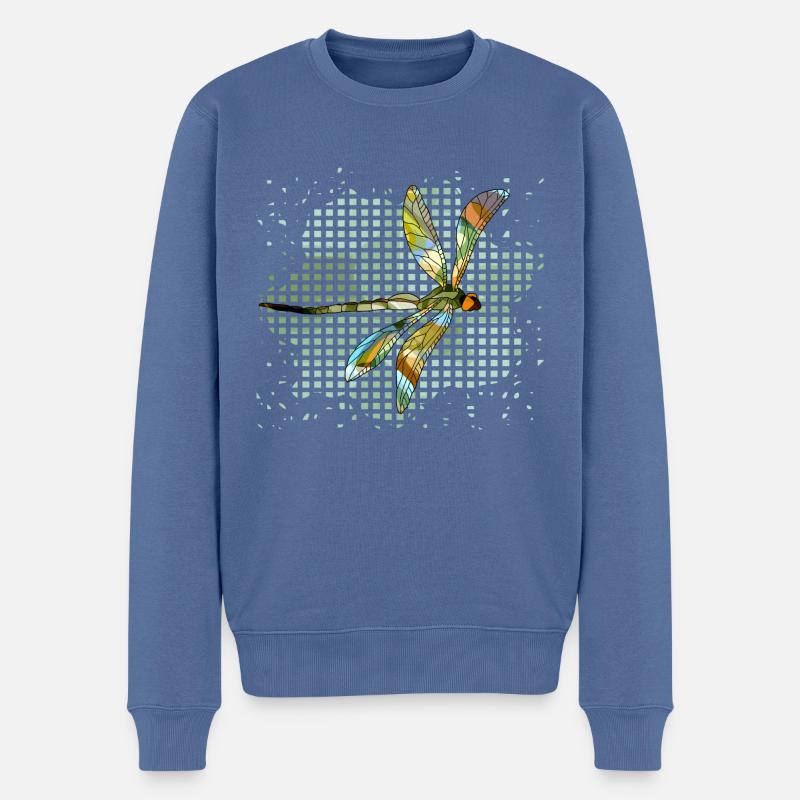 Libellule - Pull Premium bio Homme - bleu pigeon