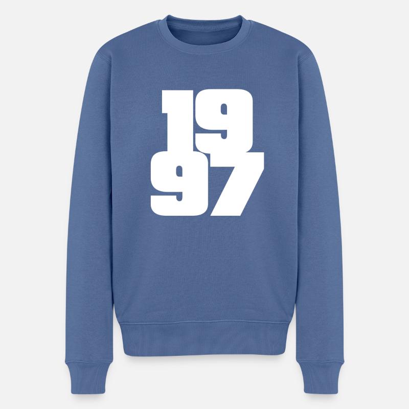 1997 - Männer Premium Bio Pullover - Taubenblau