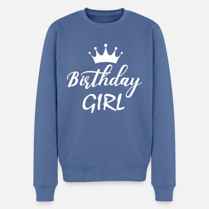 Fille d’anniversaire - Pull Premium bio Homme - bleu pigeon
