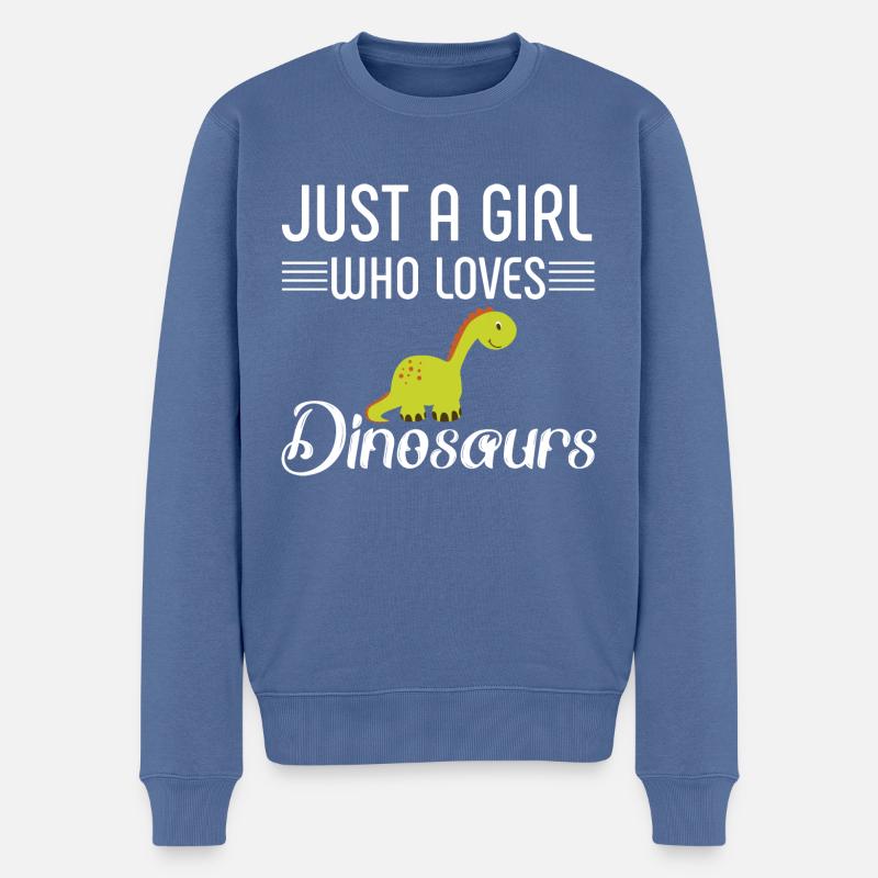 Dinosaurs 9 - Männer Premium Bio Pullover - Taubenblau