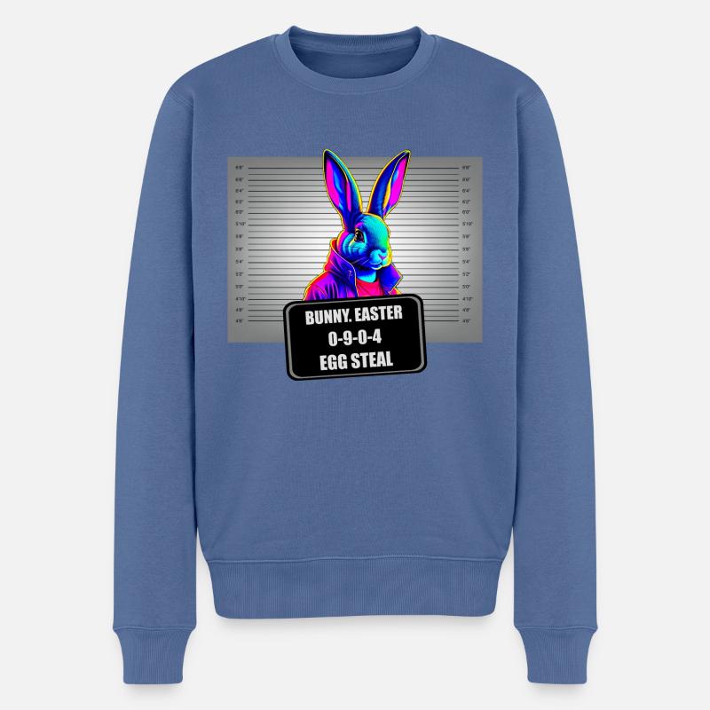 Osterhase - Männer Premium Bio Pullover - Taubenblau