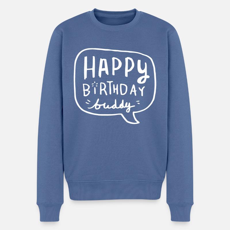 Bon anniversaire - Pull Premium bio Homme - bleu pigeon