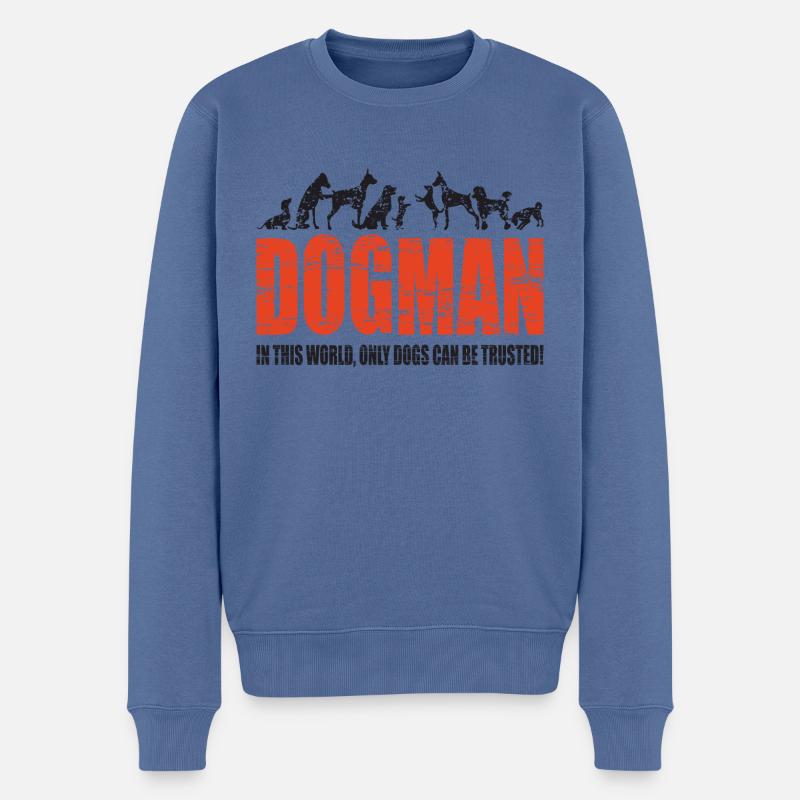 DOGMAN - Männer Premium Bio Pullover - Taubenblau
