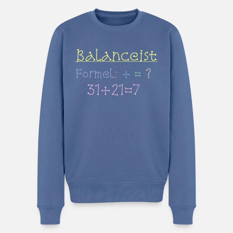 Balancist #1Neu 5 - Männer Premium Bio Pullover - Taubenblau