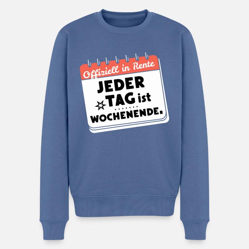 Offiziell in Rente Ruhestand Rentner - Männer Premium Bio Pullover - Taubenblau