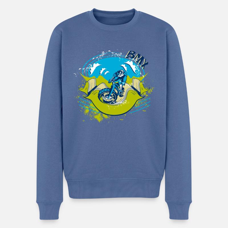 Extrem BMX - Männer Premium Bio Pullover - Taubenblau
