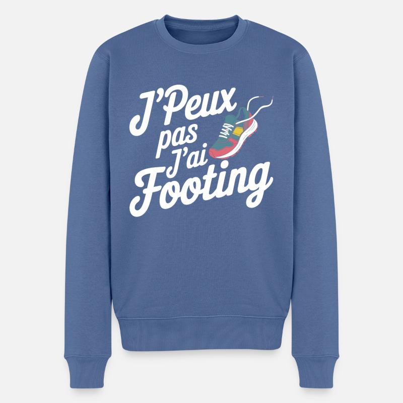 J'peux pas, j'ai footing - Pull Premium bio Homme - bleu pigeon