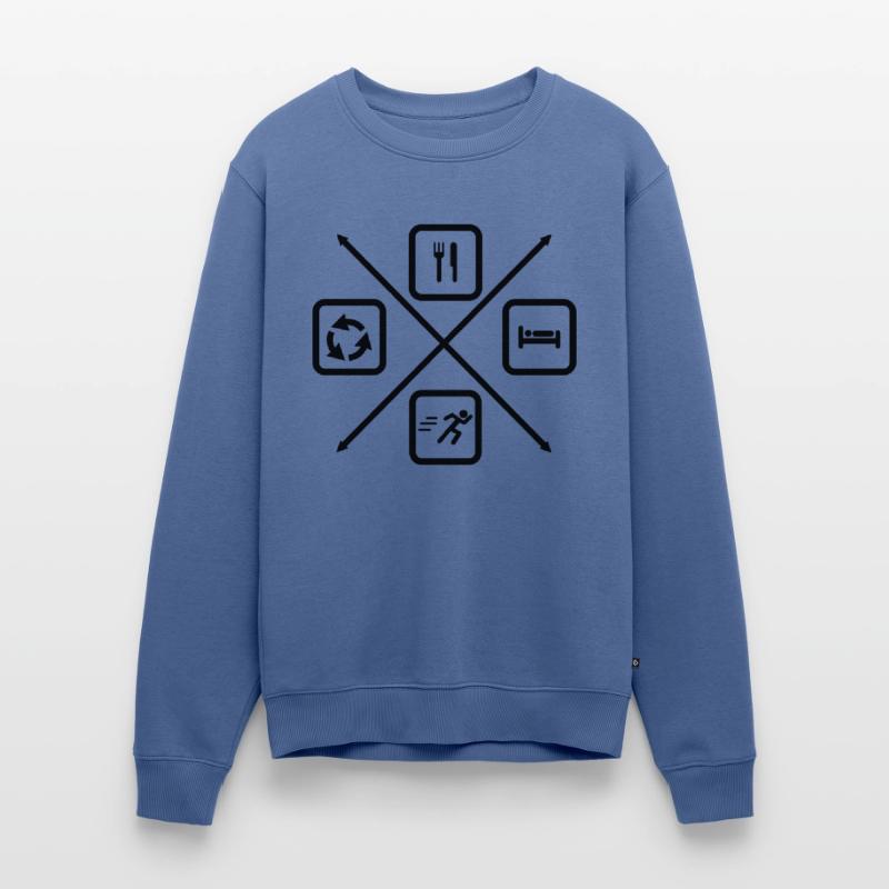 Der Lebenszyklus eines Läufers,Running Männer Premium Bio Pullover