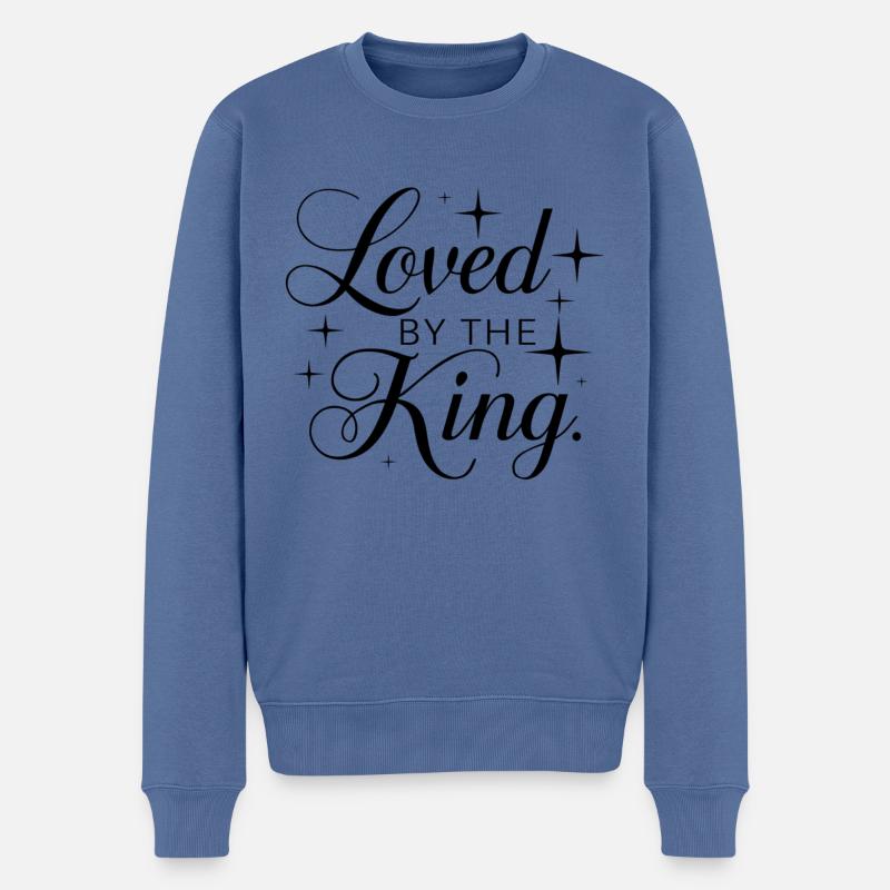 Aimé par le roi - Pull Premium bio Homme - bleu pigeon