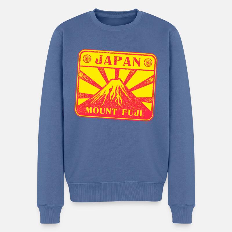 Voyage au Japon - Pull Premium bio Homme - bleu pigeon