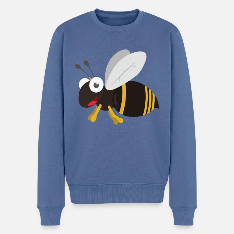 Wespe - Männer Premium Bio Pullover - Taubenblau