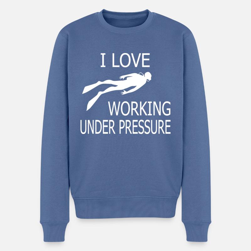 Diving Dive tauchen - Männer Premium Bio Pullover - Taubenblau