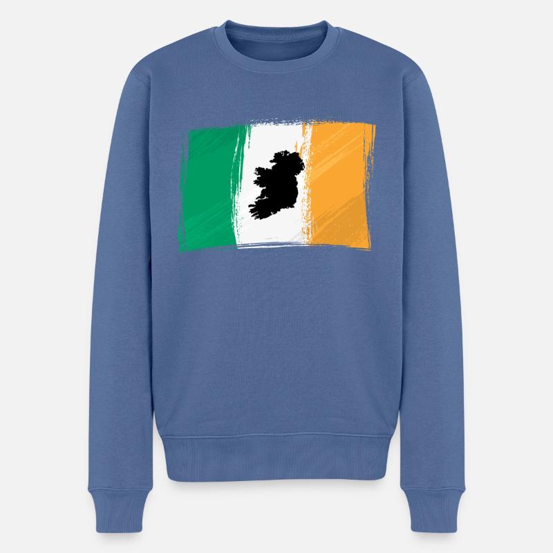 Irland - Männer Premium Bio Pullover - Taubenblau