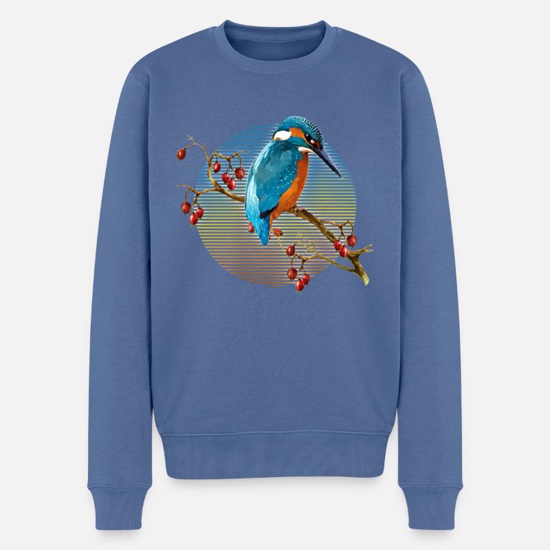 Oiseau coloré - Pull Premium bio Homme - bleu pigeon