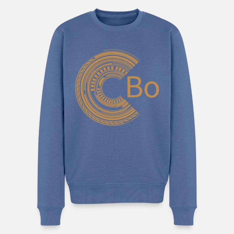 Für Bo - Männer Premium Bio Pullover - Taubenblau