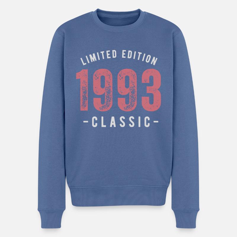 Limited Edition 1993 - Männer Premium Bio Pullover - Taubenblau