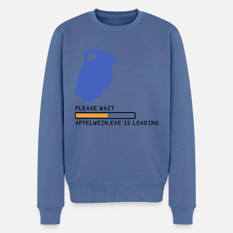 Bembel Loading please wait - Männer Premium Bio Pullover - Taubenblau