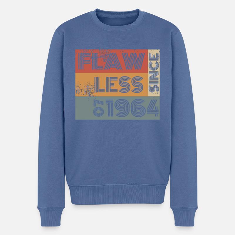 60e anniversaire Impeccable depuis 07/1964 - Pull Premium bio Homme - bleu pigeon