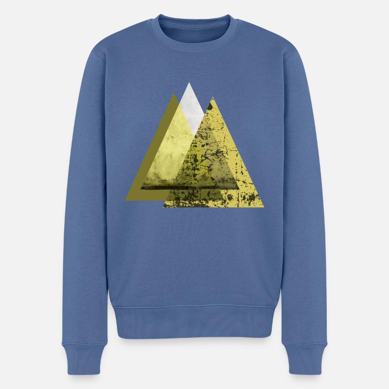 Berge und Klettern - Männer Premium Bio Pullover - Taubenblau