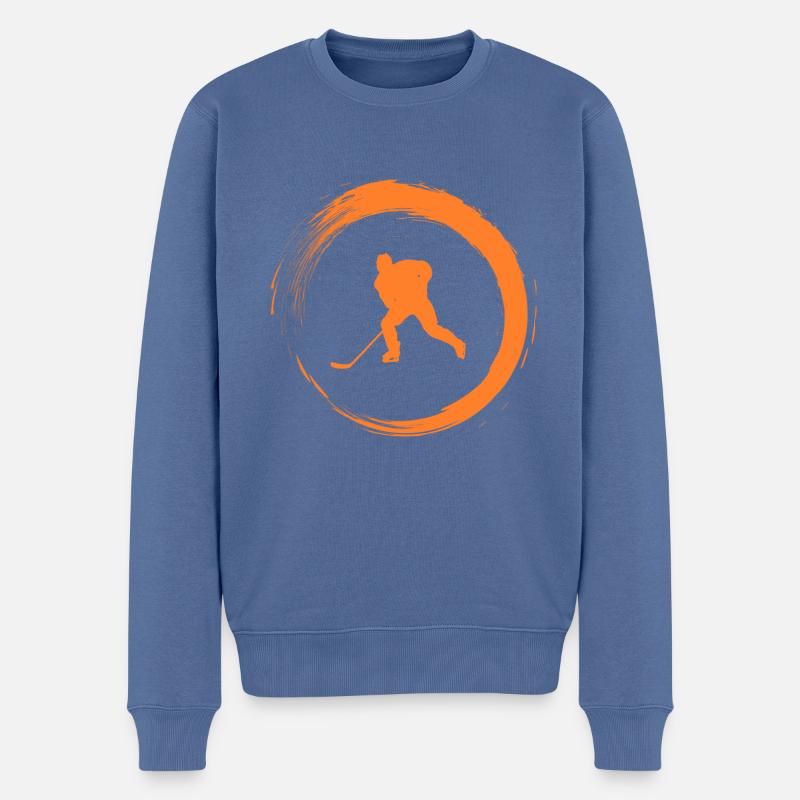 Eishockey - Männer Premium Bio Pullover - Taubenblau